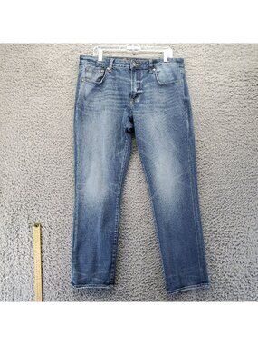American Eagle Jeans Mens 36x32 Blue Slim Straight 360° Extreme Flex Medium Wash